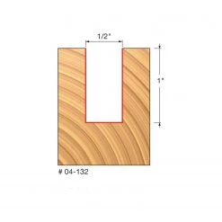 Freud 1/2" (Dia.) Double Flute Straight Bit With 1/4" Shank (04-132) WOODWORKING