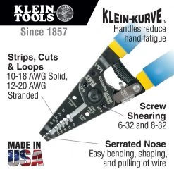 Klein 11055 - Kurve Solid & Stranded Wire Stripper SALE