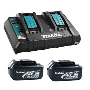 SALE Makita T-03252X - 18V Dual Port Rapid Charger With 2 3.0Ah 3 SALE Makita T-03252X - 18V Dual Port Rapid Charger With 2 3.0Ah