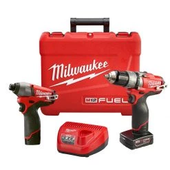 Milwaukee 2597-22 M12 Fuel Hammerdrill & Impact Combo Kit POWER TOOLS