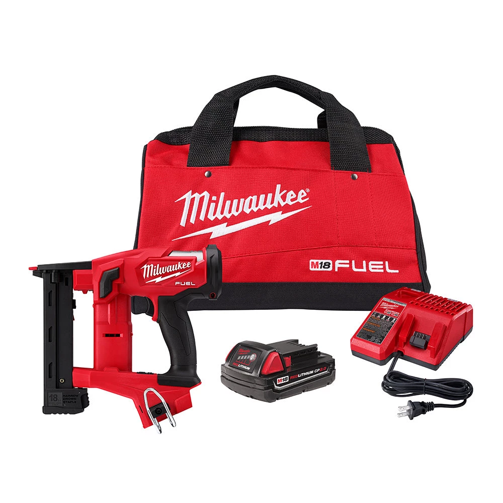 SALE Milwaukee 2749-21CT - M18 Fuel 18Ga Narrow Crown Stapler - 2.0Ah Kit 3 SALE Milwaukee 2749-21CT - M18 Fuel 18Ga Narrow Crown Stapler - 2.0Ah Kit