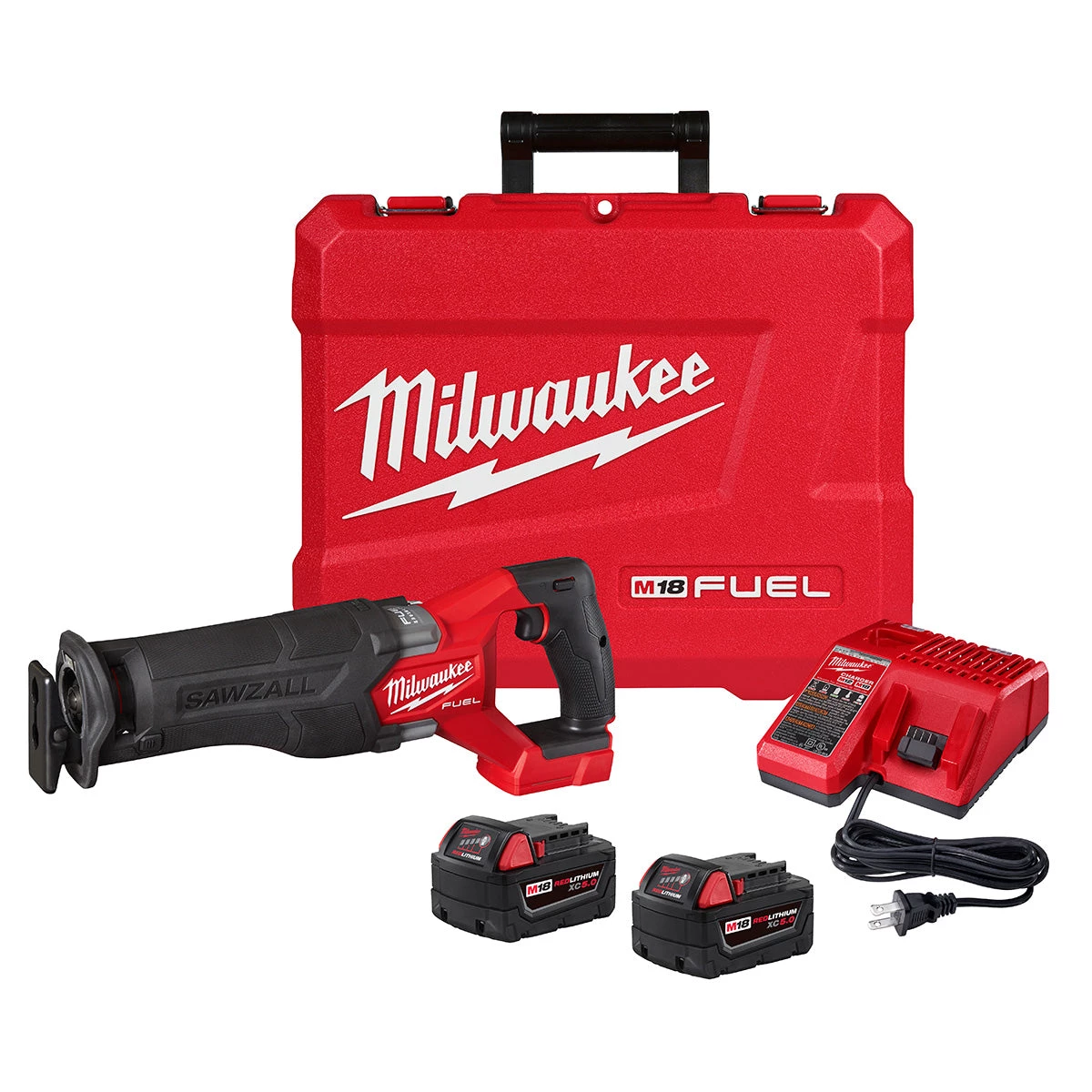 Milwaukee 2821-22 M18 FUEL™ SAWZALL® Reciprocating Saw with 2 XC5.0 Batteries - Limited Time Sale 3 Milwaukee 2821-22 - M18 FUEL™ SAWZALL® Reciprocating Saw - 2 Battery XC5.0 Kit SALE