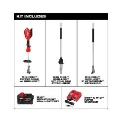 Milwaukee 2825-21PS - M18 FUEL™ 10" Pole Saw Kit W/ QUIK-LOK™ Attachment Capability SALE 19 Milwaukee 2825-21PS - M18 FUEL™ 10