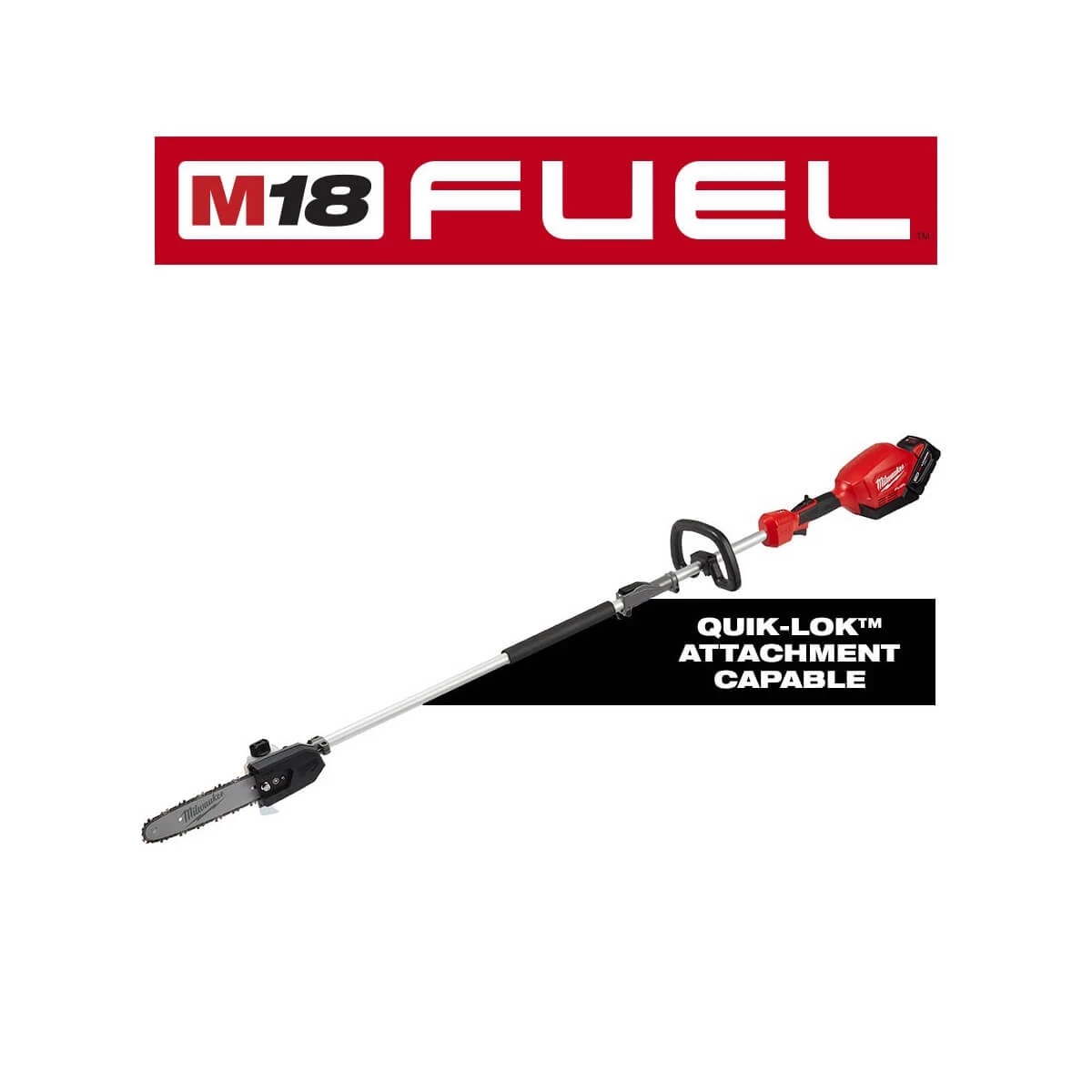 Milwaukee 2825-21PS - M18 FUEL™ 10" Pole Saw Kit W/ QUIK-LOK™ Attachment Capability SALE 6 Milwaukee 2825-21PS - M18 FUEL™ 10" Pole Saw Kit W/ QUIK-LOK™ Attachment Capability SALE