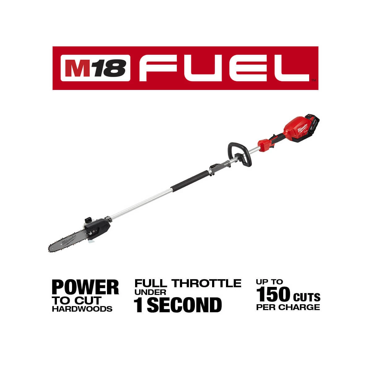 Milwaukee 2825-21PS - M18 FUEL™ 10" Pole Saw Kit W/ QUIK-LOK™ Attachment Capability SALE 9 Milwaukee 2825-21PS - M18 FUEL™ 10" Pole Saw Kit W/ QUIK-LOK™ Attachment Capability SALE