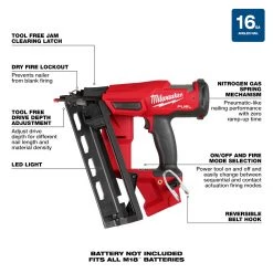 Milwaukee 2841-20 - M18 FUEL™ 16 Gauge Angled Finish Nailer NAILERS AND STAPLERS 14 Milwaukee 2841-20 - M18 FUEL™ 16 Gauge Angled Finish Nailer NAILERS AND STAPLERS