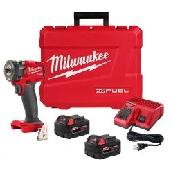 Milwaukee FASTENING Miwlaukee 2854-22 - M18 Fuel 3/8" Compact Impact Wrench Kit - 5.0Ah; Replaces 2754-22