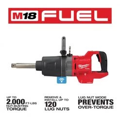 Milwaukee 2869-20 - M18 FUEL™ 1" D-Handle Ext. Anvil High Torque Impact Wrench W/ ONE-KEY™ FASTENING