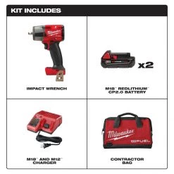 Milwaukee 2960-22 - M18 FUEL™ 3/8 Mid-Torque Impact Wrench W/ Friction Ring Kit