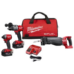 SALE Milwaukee 2998-23 - M18 FUEL 3pc Combo Kit Includes Hammerdrill, Impact & Gen II Sawzall
