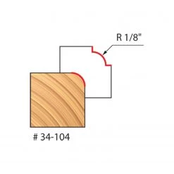 Freud 1/8" Radius Rounding Over Router Bit WOODWORKING
