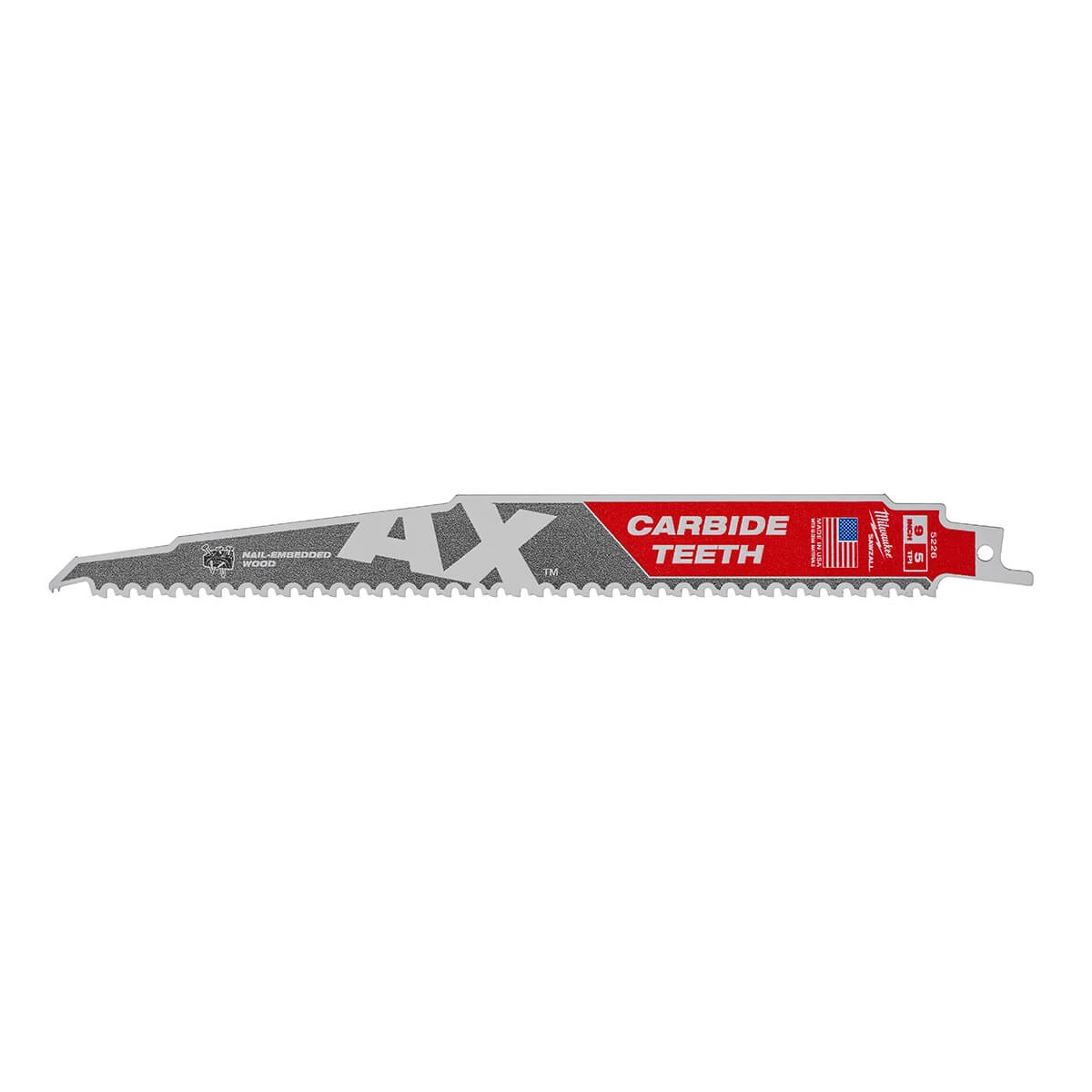 Milwaukee 48-00-5226 SAWZALL® The AX™ With Carbide Teeth Saw Blade 4 Milwaukee 48-00-5226 SAWZALL® The AX™ With Carbide Teeth Saw Blade