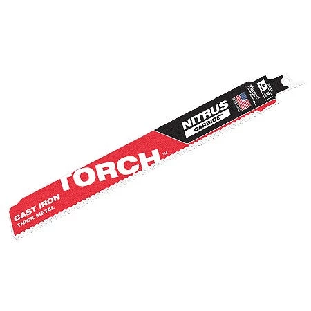 CUTTING ACCESSORIES Milwaukee 48-00-5262 - "The TORCH" - 9" 7TPI NITRUS Carbide Tooth Sawzall Blade 3 CUTTING ACCESSORIES Milwaukee 48-00-5262 - "The TORCH" - 9" 7TPI NITRUS Carbide Tooth Sawzall Blade