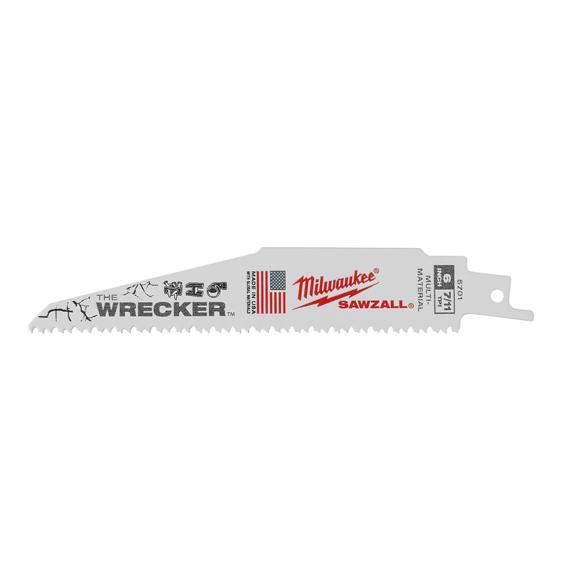 Milwaukee 48-00-5706 - WRECKER Multi Material Sawzall™ Blades 3 Milwaukee 48-00-5706 - WRECKER Multi Material Sawzall™ Blades