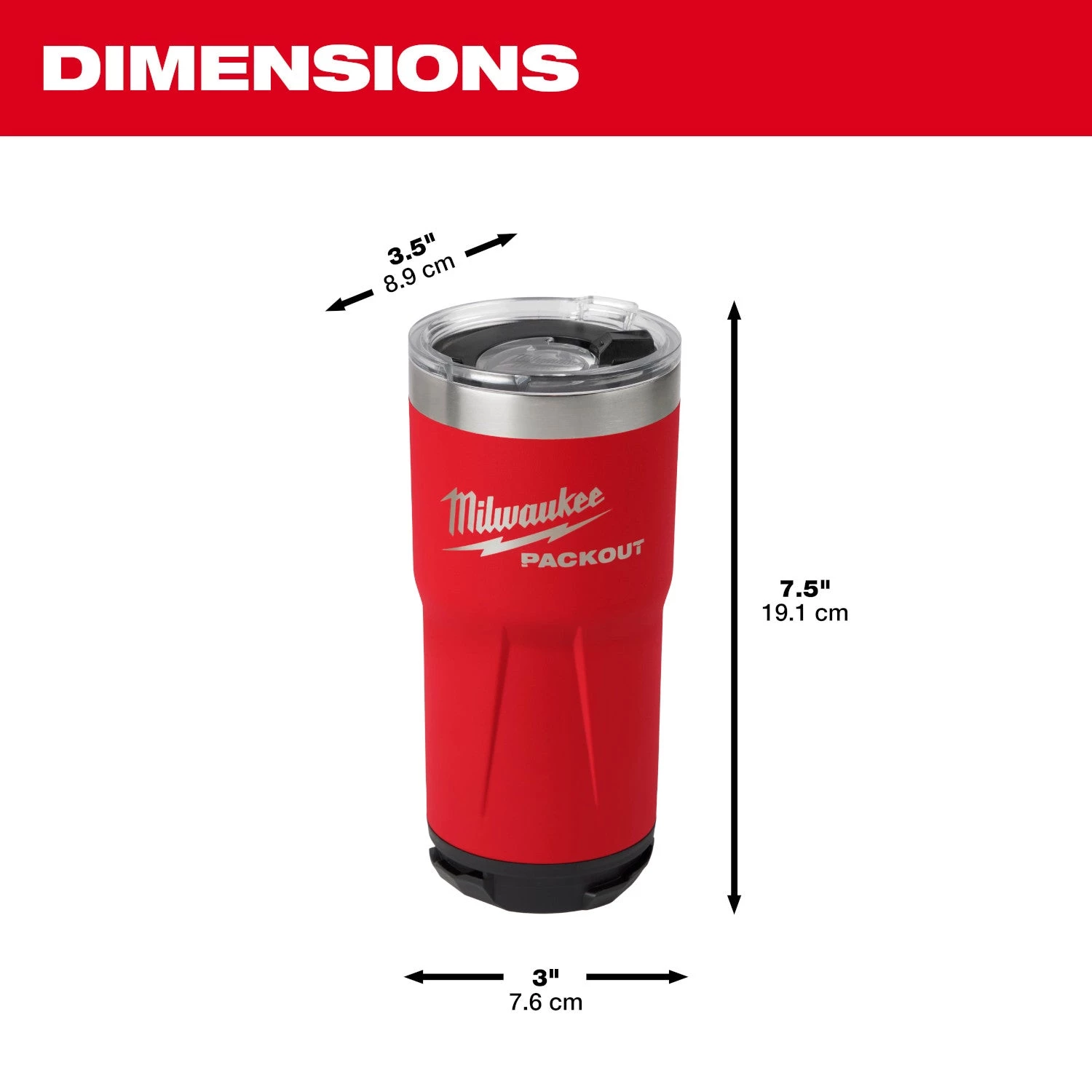 Milwaukee 48-22-8392R - PACKOUT™ 20oz Tumbler SALE 5 Milwaukee 48-22-8392R - PACKOUT™ 20oz Tumbler SALE