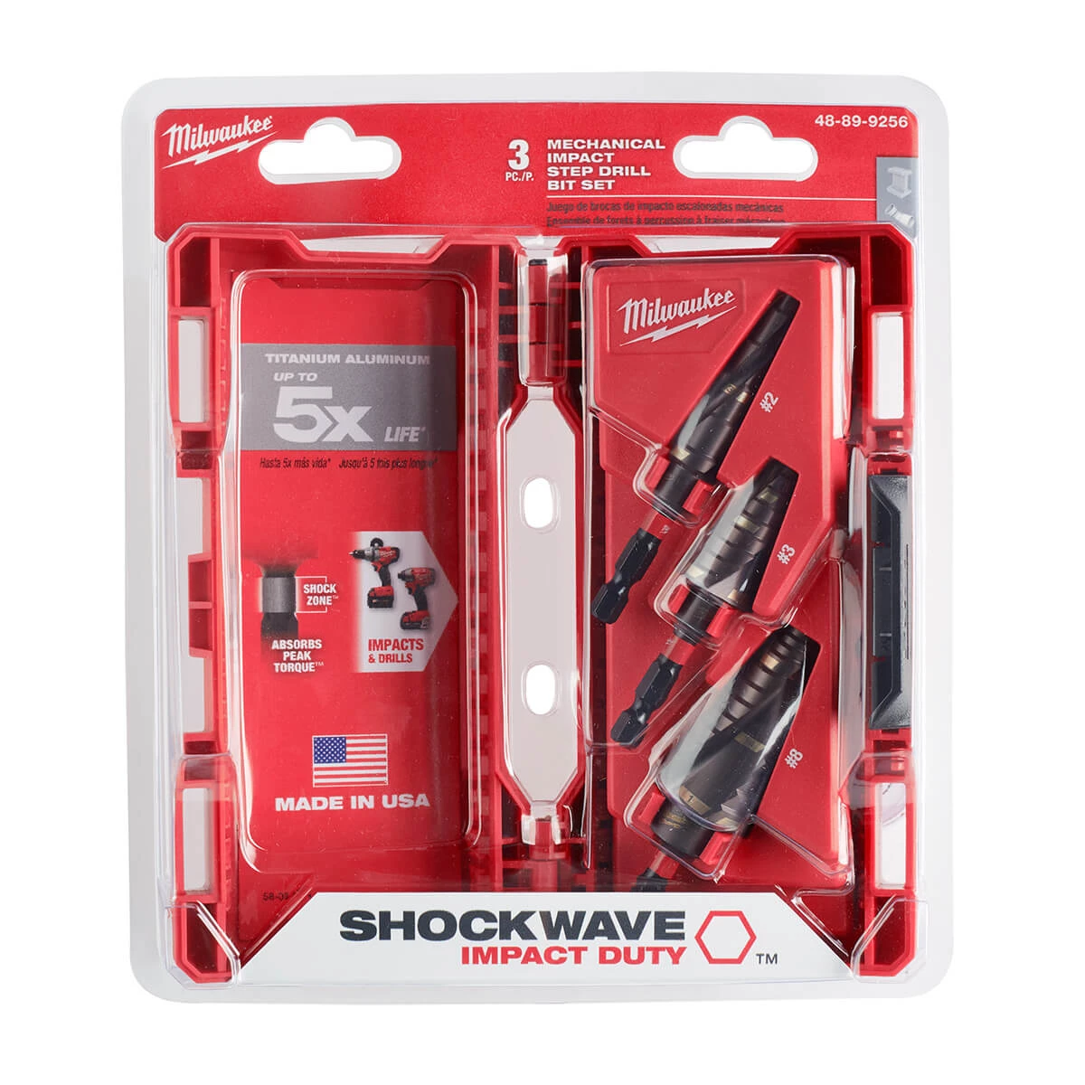Milwaukee 48-89-9256 - Shockwave Impact Duty Step Bits 3 Milwaukee 48-89-9256 - Shockwave Impact Duty Step Bits