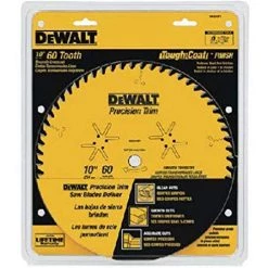 DEWALT DW3215PT 10-Inch 60 Tooth ATB Crosscutting Saw Blade With 5/8-Inch Arbor And Tough Coat Finish CUTTING ACCESSORIES