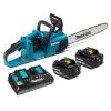 CHAINSAWS Makita DUC400PT2 - 16" Chain Saw Kit (18VX@ - 5Ah)