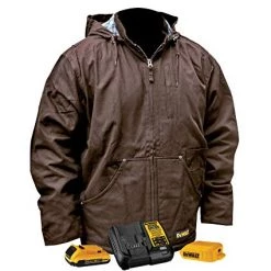 WHAT'S NEW DEWALT DCHJ076ATD1 - Heated Tobacco Heavy Duty Work Jacket