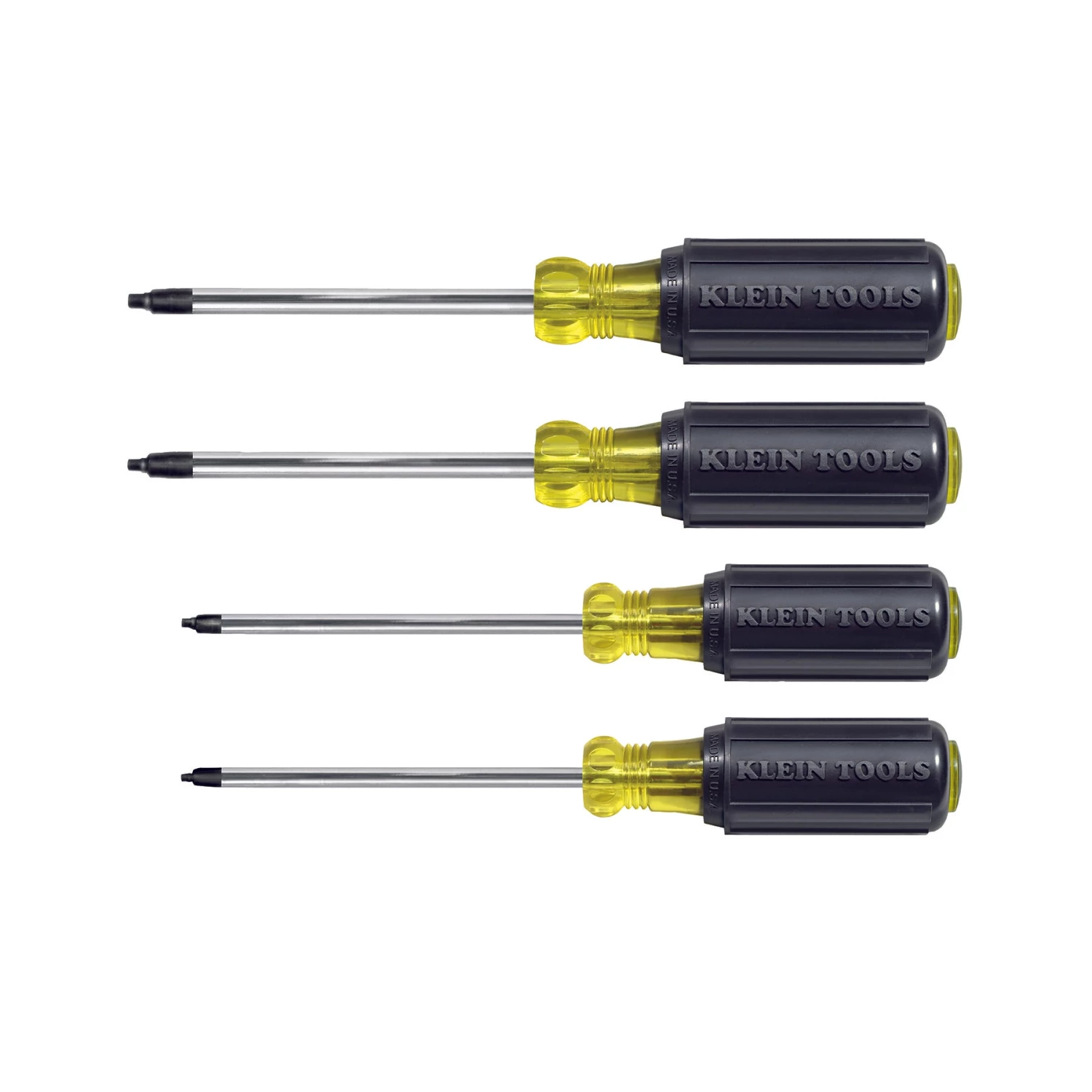 KLEIN 85664 - 4PC SQUARE RECESS SCREWDRIVER SET 4 KLEIN 85664 - 4PC SQUARE RECESS SCREWDRIVER SET