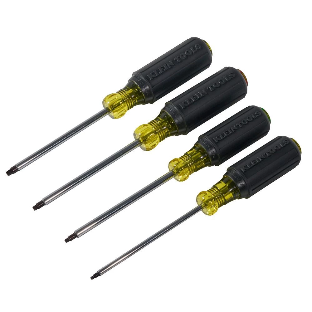 KLEIN 85664 - 4PC SQUARE RECESS SCREWDRIVER SET 6 KLEIN 85664 - 4PC SQUARE RECESS SCREWDRIVER SET