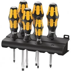 HAND TOOLS Wera 018282- 932/6 Screwdriver Set Kraftform Wera: Chiseldriver And Rack