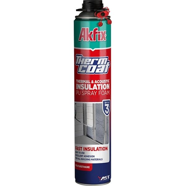 AKFIX AKTC930- Thermcoat Thermal & Acoustic Insulation Pu Spray Foam (Gun Use) SALE 3 AKFIX AKTC930- Thermcoat Thermal & Acoustic Insulation Pu Spray Foam (Gun Use) SALE