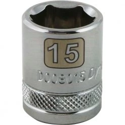 Dynamic 3/8" D 6 PT 15MM Chrome Socket