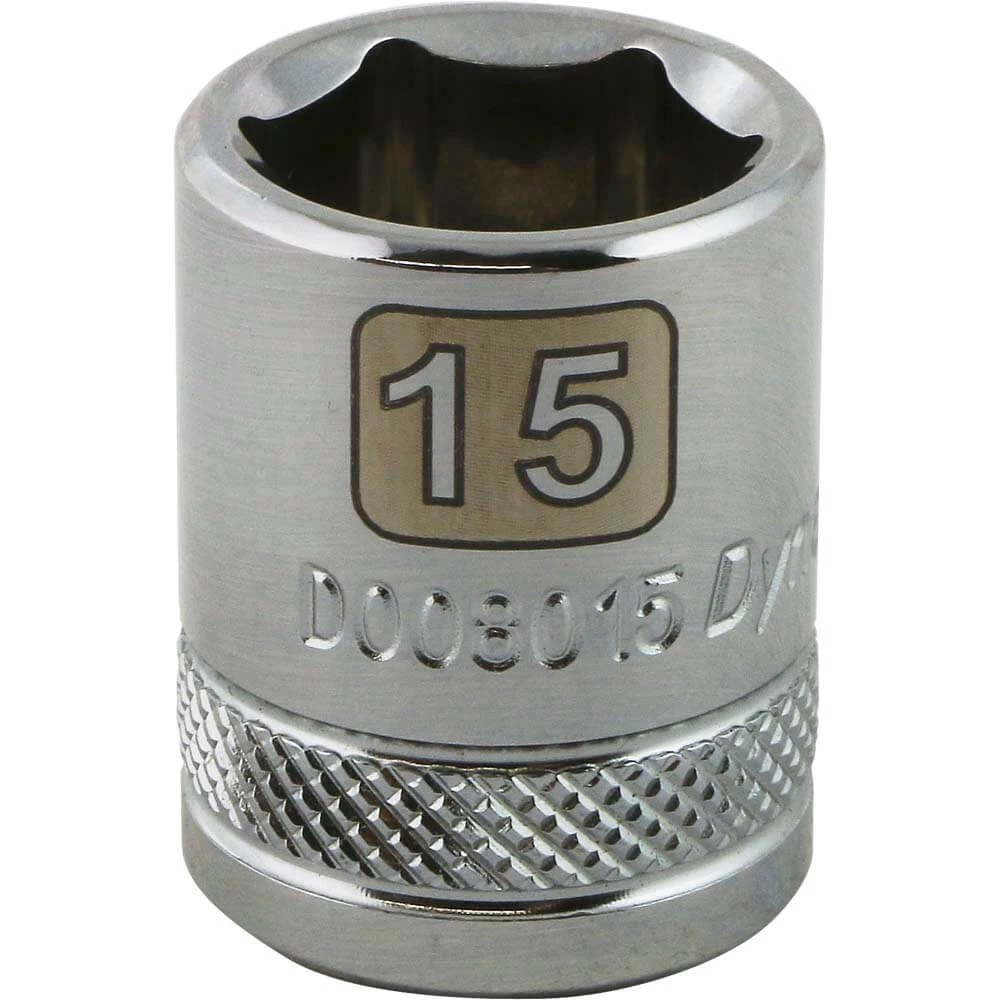 Dynamic 3/8" D 6 PT 15MM Chrome Socket 3 Dynamic 3/8" D 6 PT 15MM Chrome Socket