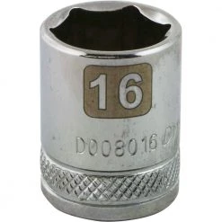 Dynamic 3/8" D 6 PT 16MM Chrome Socket DRIVING AND FASTENING ACCESSORIES