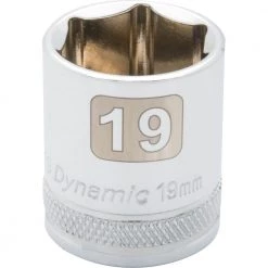 Dynamic 3/8" D 6 PT 19MM Chrome Socket
