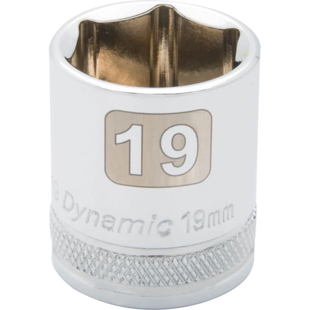 Dynamic 3/8" D 6 PT 19MM Chrome Socket 3 Dynamic 3/8" D 6 PT 19MM Chrome Socket