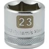 DRIVING AND FASTENING ACCESSORIES Dynamic 3/8" D 6 PT 23MM Chrome Socket