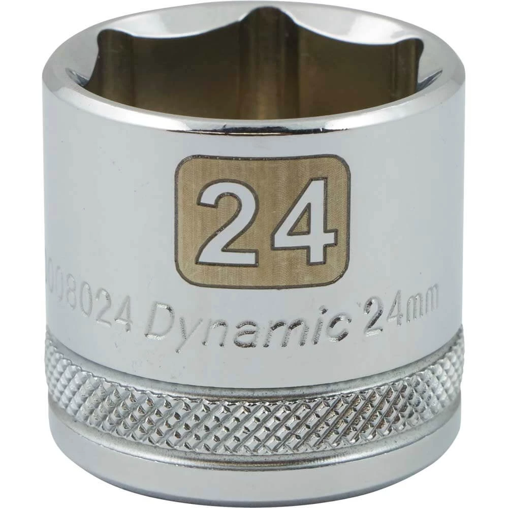 Dynamic 3/8" D 6 PT 24MM Chrome Socket 3 Dynamic 3/8" D 6 PT 24MM Chrome Socket