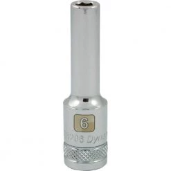 Dynamic 3/8" D 6 PT 6MM DEEP Chrome Socket DRIVING AND FASTENING ACCESSORIES
