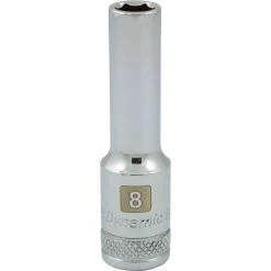 Dynamic 3/8" D 6 PT 8MM DEEP Chrome Socket