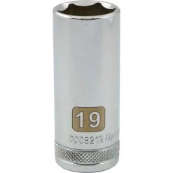 Dynamic 3/8" D 6 PT 19MM DEEP Chrome Socket