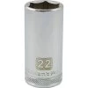 DRIVING AND FASTENING ACCESSORIES Dynamic 3/8" D 6 PT 22MM DEEP Chrome Socket