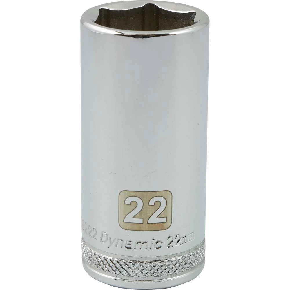 DRIVING AND FASTENING ACCESSORIES Dynamic 3/8" D 6 PT 22MM DEEP Chrome Socket 3 DRIVING AND FASTENING ACCESSORIES Dynamic 3/8" D 6 PT 22MM DEEP Chrome Socket
