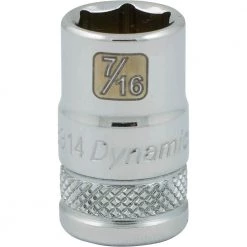Dynamic 3/8" D 6 PT 7/16" Chrome Socket DRIVING AND FASTENING ACCESSORIES