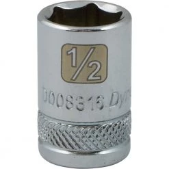 Dynamic 3/8" D 6 PT 1/2" Chrome Socket DRIVING AND FASTENING ACCESSORIES