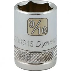 Dynamic 3/8" D 6 PT 9/16" Chrome Socket