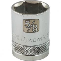 Dynamic 3/8" D 6 PT 5/8"" Chrome Socket DRIVING AND FASTENING ACCESSORIES