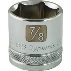 Dynamic 3/8" D 6 PT 7/8" Chrome Socket DRIVING AND FASTENING ACCESSORIES