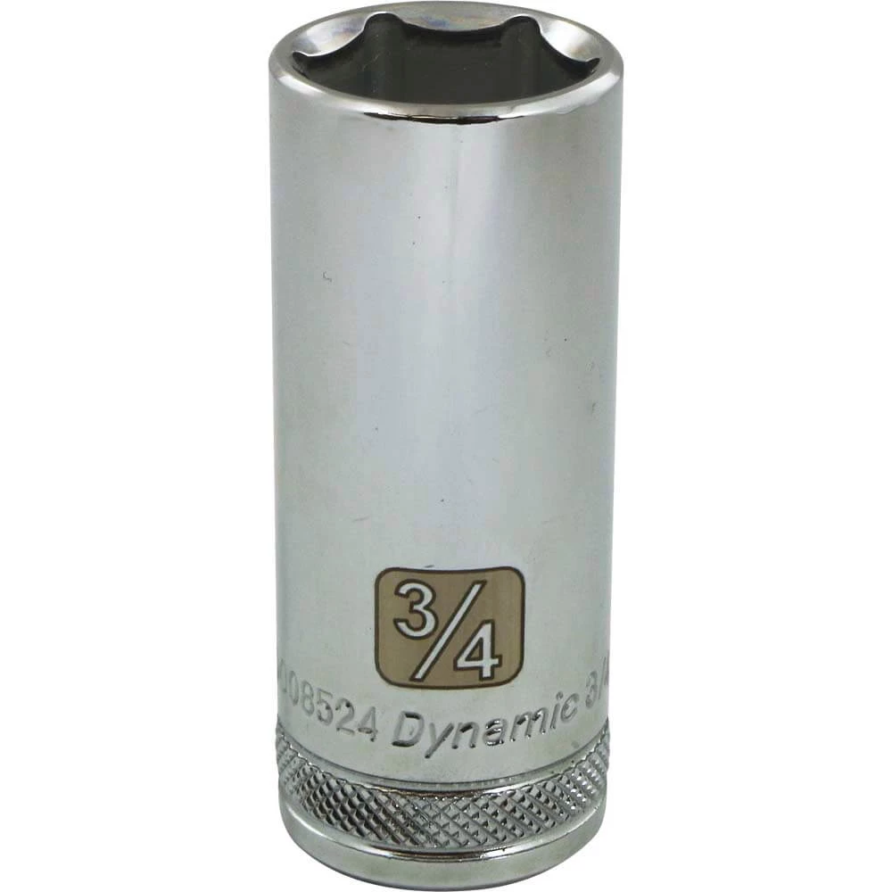 Dynamic 3/8" D 6 PT 3/4" DEEP Chrome Socket DRIVING AND FASTENING ACCESSORIES 3 Dynamic 3/8" D 6 PT 3/4" DEEP Chrome Socket DRIVING AND FASTENING ACCESSORIES
