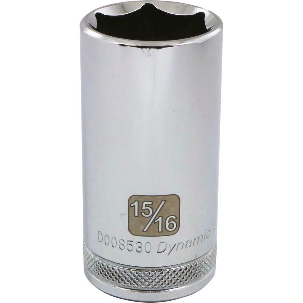 Dynamic 3/8" D 6 PT 15/16" DEEP Chrome Socket DRIVING AND FASTENING ACCESSORIES 3 Dynamic 3/8" D 6 PT 15/16" DEEP Chrome Socket DRIVING AND FASTENING ACCESSORIES