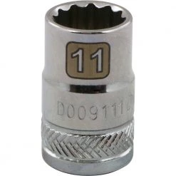 Gray GT-D009111 - 3/8" DRIVE 12 POINT 11MM CHROME SOCKET DRIVING AND FASTENING ACCESSORIES