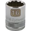 DRIVING AND FASTENING ACCESSORIES Gray GT-D009116 - 3/8" DRIVE 12 POINT 16MM CHROME SOCKET