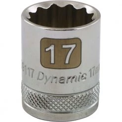 Gray GT-GT-D009117 - 3/8" DRIVE 12 POINT 17MM CHROME SOCKET