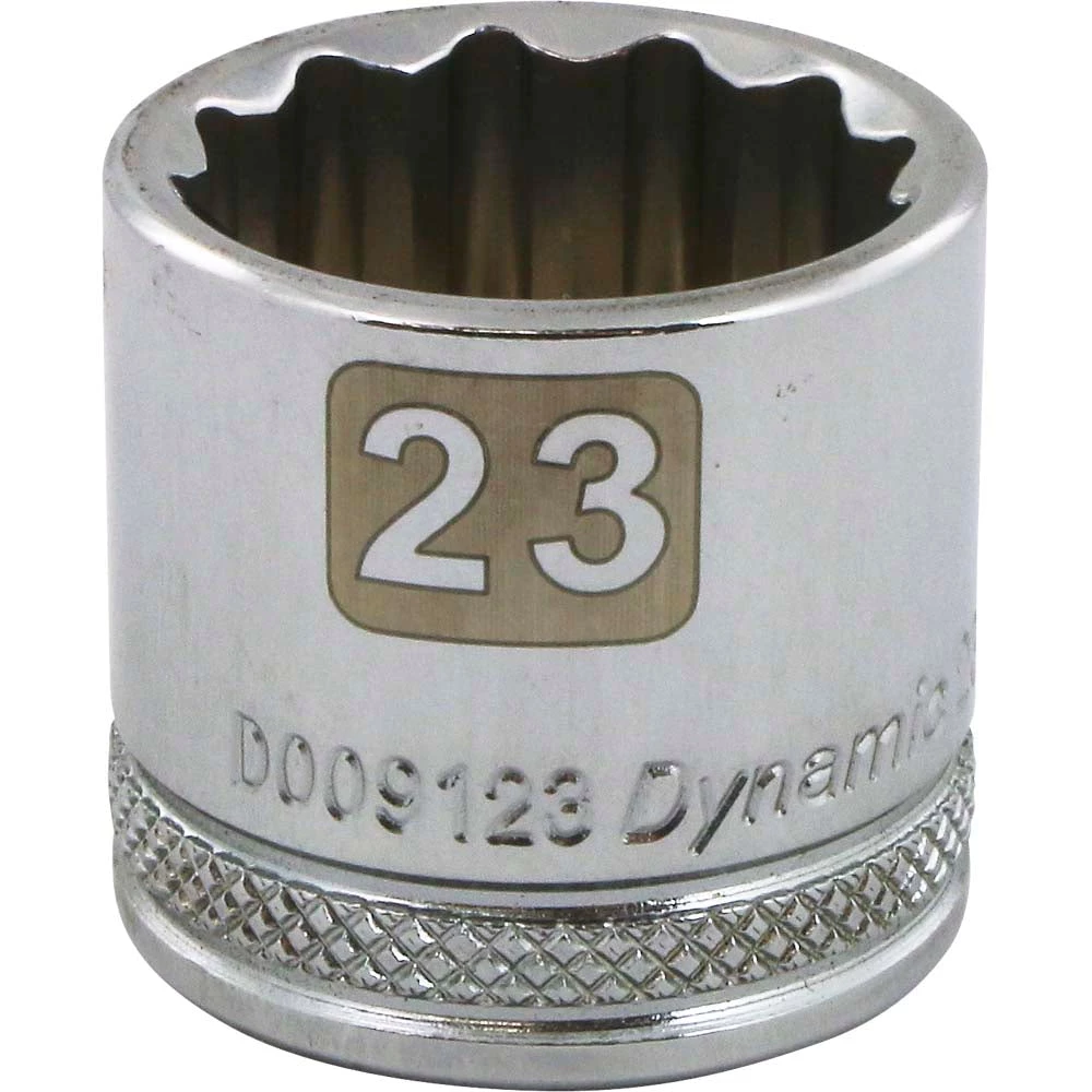 DRIVING AND FASTENING ACCESSORIES Gray GT-D009123 - 3/8" D 12PT 23MM CHROME SOCKET 3 DRIVING AND FASTENING ACCESSORIES Gray GT-D009123 - 3/8" D 12PT 23MM CHROME SOCKET